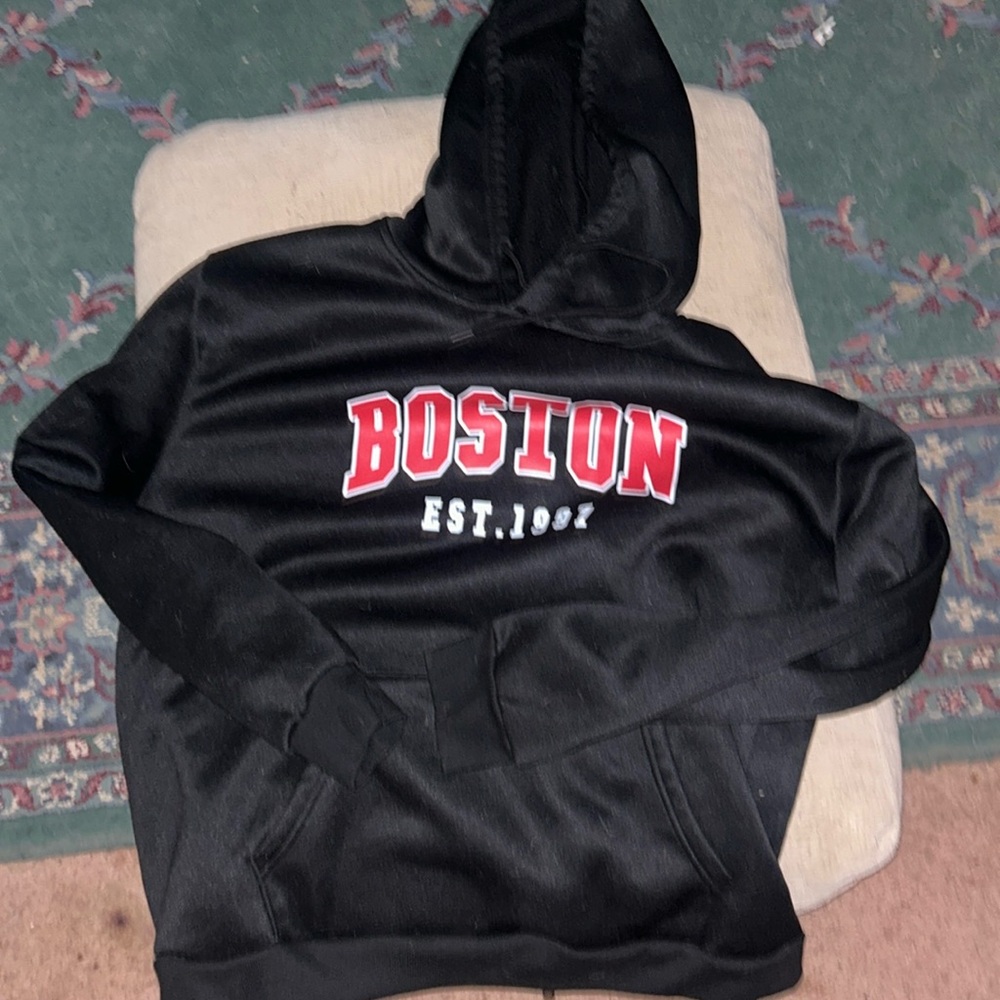 BOSTON pull over hooded sweatshirt with kangaroo front pocket